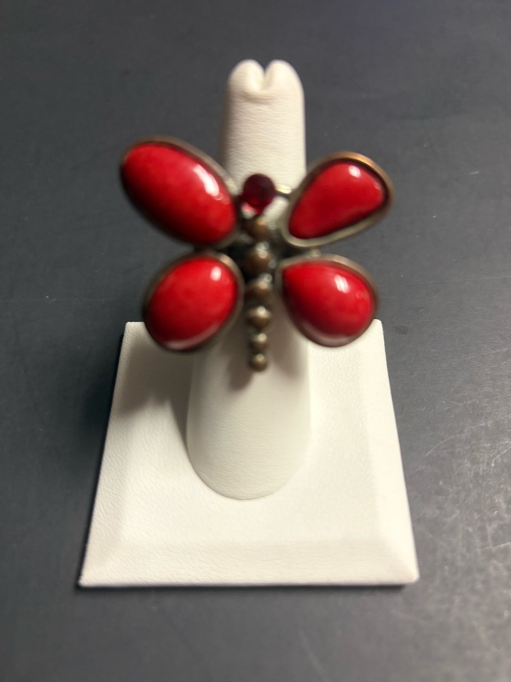 Red Butterfly Cocktail Ring - Women Jewelry
